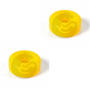 Set of 2 Polyurethane bushing shock absorber, rear suspension, OEM 48531-80139, 1-03-1486