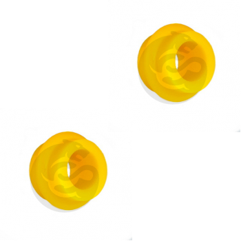Set of 2 Polyurethane bushing sway bar, rear suspension, end bushing I.D. = 24 mm, OEM 55581 3A010, 12-01-1863