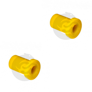Set of 2 Polyurethane bushing rear suspension, leafspring shackle, upper, OEM 55257 44000, 12-10-3269