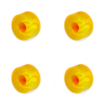 Set of 4 Polyurethane bushing shock absorber, MITSUBISHI DELICA L300 L400, PAJERO, MONTERO front and rear suspension, upper mount O.D. = 30 mm, I.D. = 12 mm, H= 15 mm, OEM MB633909, 3-03-1405